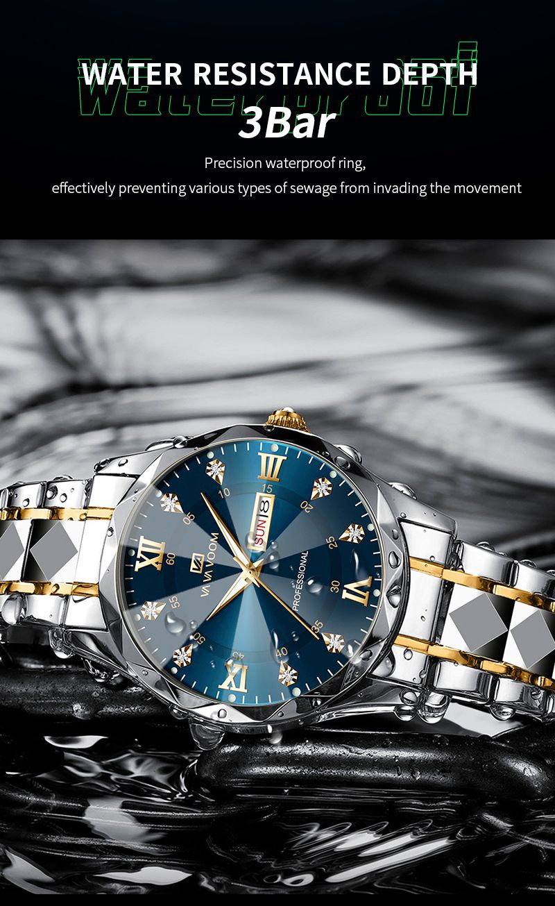 VAVAVOOM Men's Watch Brand Watch Men's Waterproof Fashion Diamond Design Business Watch_voghion.com