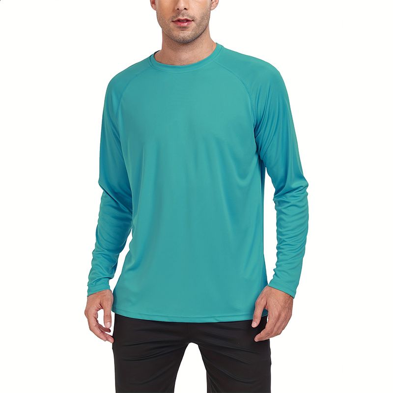 UV Herren Sonnenschutz Langarm Sommer UPF50 + Performance Schnell Trocknend Herren t-shirty Atmungsaktiv Wandern pulowerowe topy treningowe_voghion.com