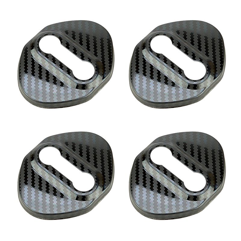 4Pcs Door Lock Protective Buckle Cover Trim Fit for Honda CR-V 2007-2017 2018 2019 2020 2021 2022 2023 Carbon Fiber_voghion.com