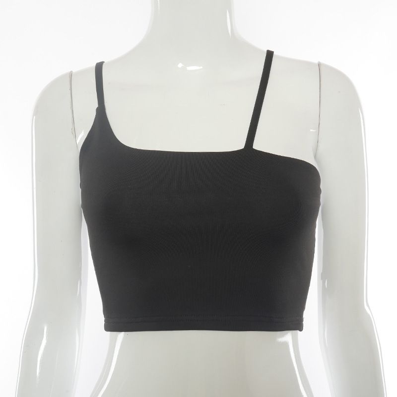 Plus Nine Q20919T Primavera Nuova tracolla diagonale irregolare Reggiseno ultra corto personalizzato per donna_voghion.com