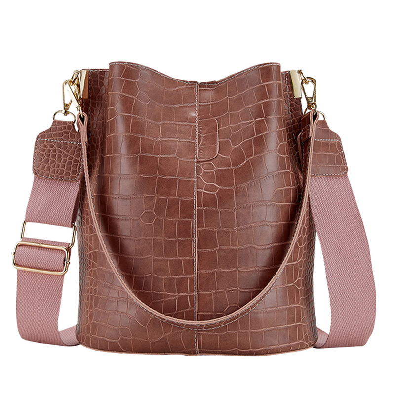 Nahast Crossbody kotid Naised Suure mahutavusega lapitehnika Mood Ämbrikotid Krokodillimustriga õlakott Messenger_voghion.com