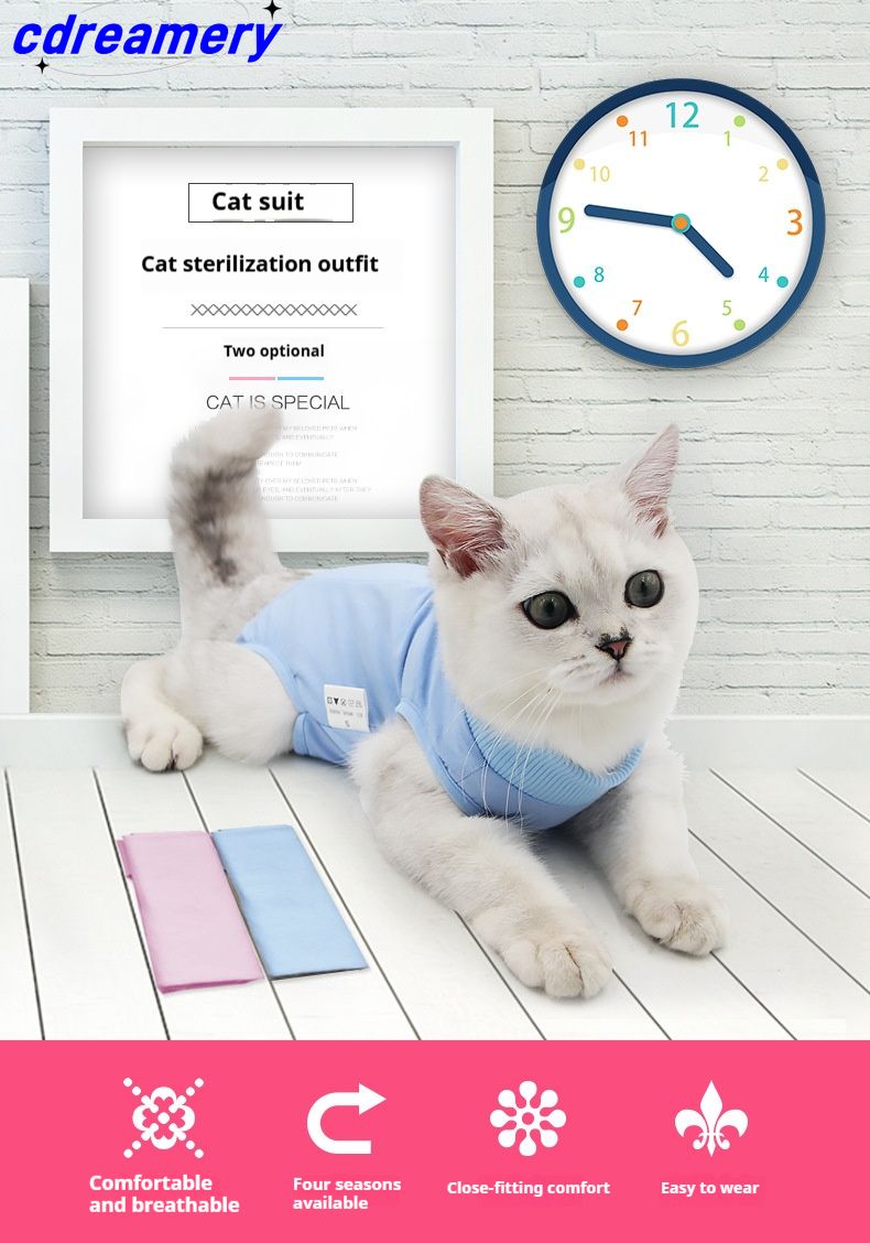 Katzendesinfektionskleidung, Anti-Leck-Kleidung, atmungsaktiv und elastisch. Tragen Sie nach dem Absetzen Desinfektionskleidung für Haustiere_voghion.com