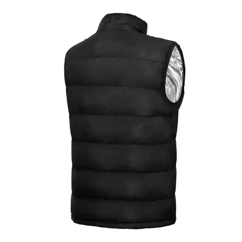 Chaleco calefactable grueso de 9 piezas para hombre, con tinta fina de piedra, USB, informal, de talla grande_voghion.com
