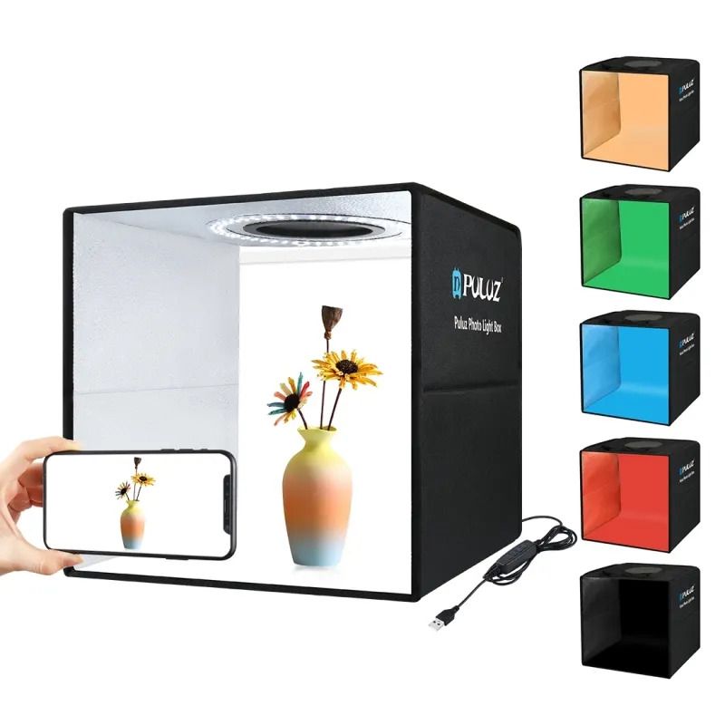 PULUZ 30 cm Boîte de studio photo pliable à LED Cube pour studio photo_voghion.com