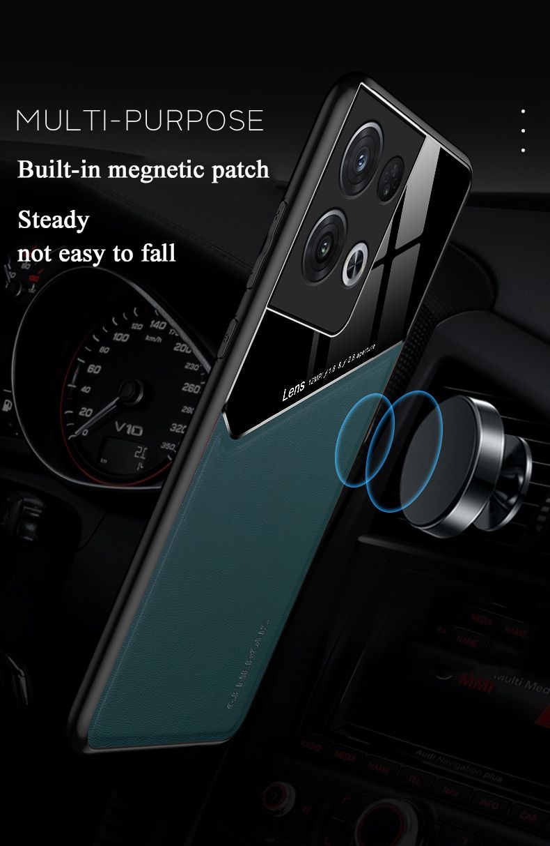 dla OPPO Reno 10 9 8 7 6 5 4 3 2 SE Pro Plus Etui Błyszczące Akrylowe Łączenie PU Skóra Magnetyczna Pokrywa Miękka Ramka Obudowa_voghion.com