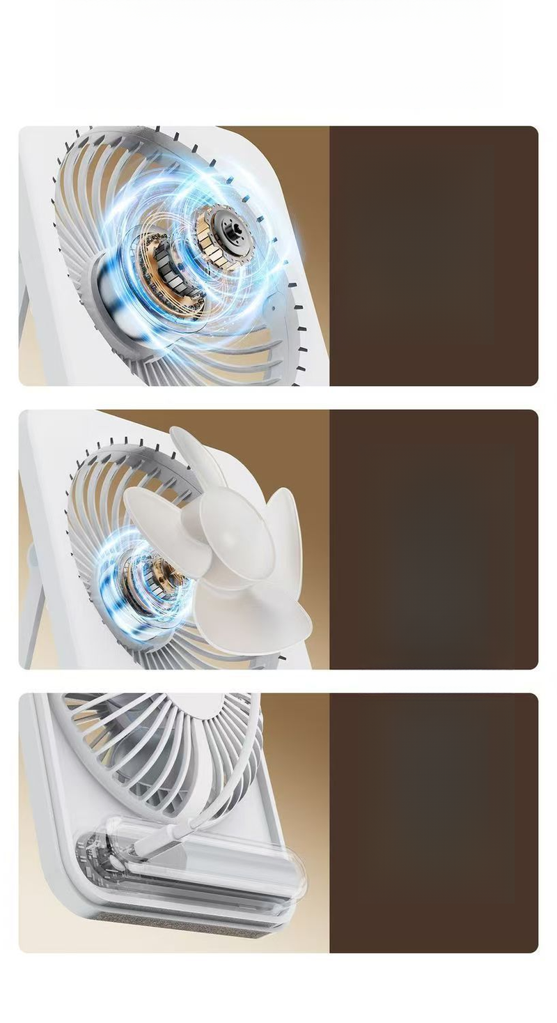 Desktop Small Fan Office USB Charging Desktop Student Dormitory Portable, Quiet, Strong Wind Power_voghion.com