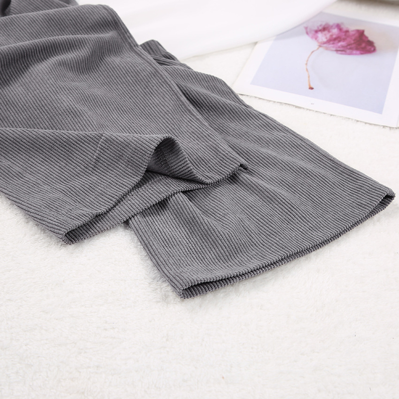 Damenbekleidung, modische Neckholder-Hose, Schnürrobe, dreiteiliger Pit-Samt-Thermo-Pyjama_voghion.com