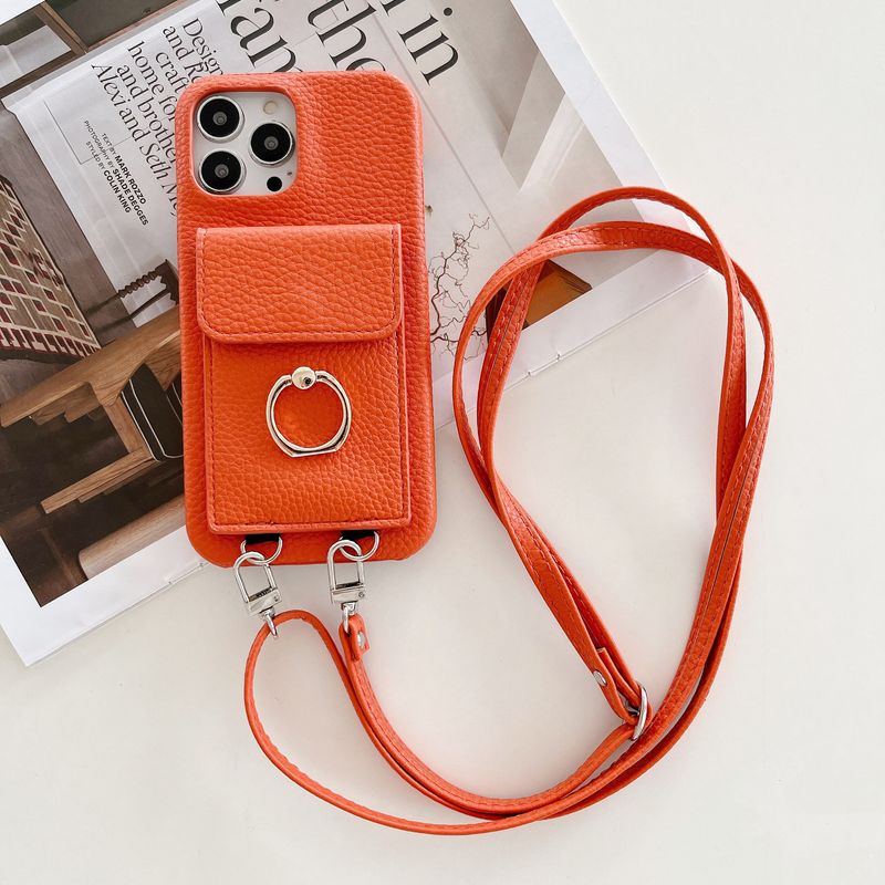 Mobile phone case card holder lanyard suitable for Apple 15Promax mobile phone case 14 women 11max Apple 13promax leather x_voghion.com
