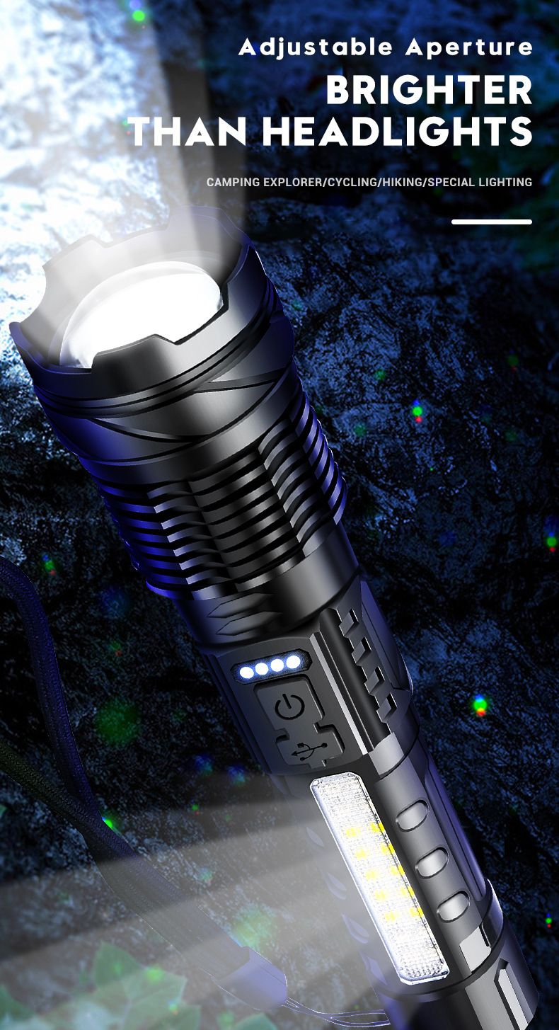 Lampe de travail LED rechargeable ultra-lumineuse – Lampe de réparation automobile en alliage d'aluminium 1 000 lumens avec base magnétique, étanche IP65 pour mécaniciens automobiles_voghion.com