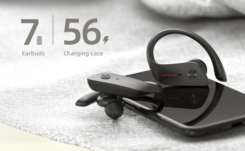 HAPPYAUDIO S3 TWS 5.3 Voice ENC Push Button Headphones IPX6 Sport Wireless Charging 56 Hours Of Hplaytime_voghion.com