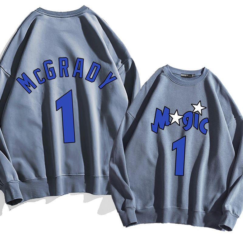 T-shirt maglione girocollo a maniche lunghe Basketball Magic McGrady 1 per uomo e donna, marchio di moda autunno/inverno ampio_voghion.com