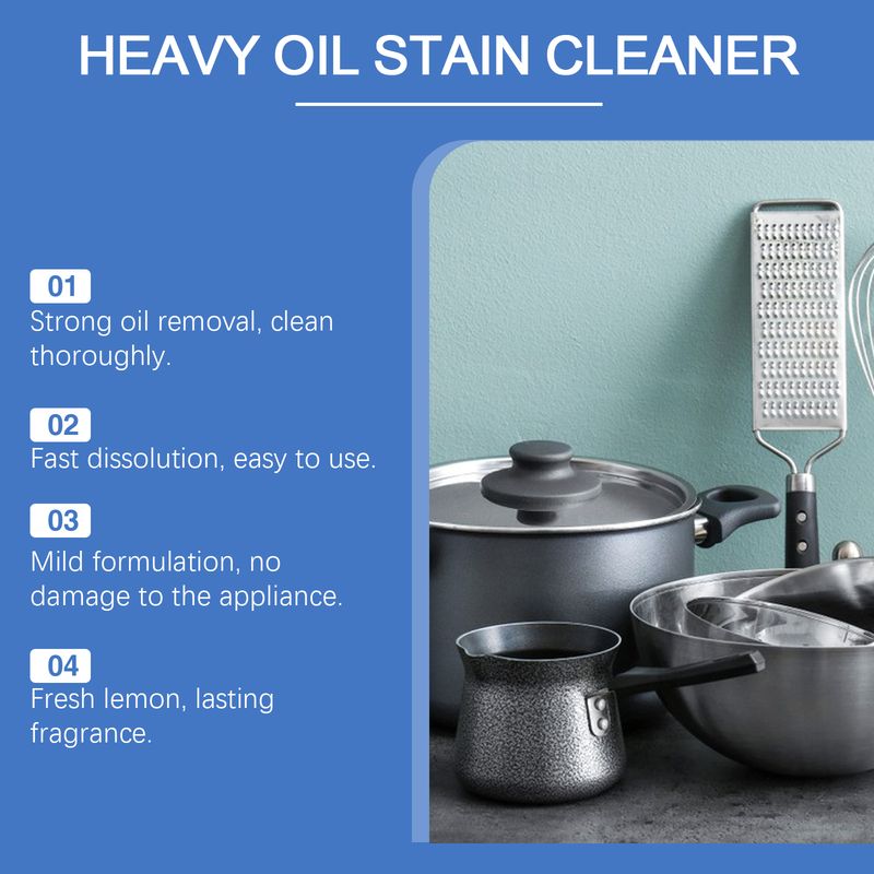 Jakehoe Heavy Oil Cleaning Agent, Household Stove Kitchen Hood To Remove Oil Stains Multi-Functional Cleaning Agent_voghion.com