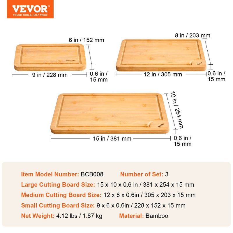 Cutting Board Premium Versatile Handle Builtin Board Cut Bamboo With_voghion.com