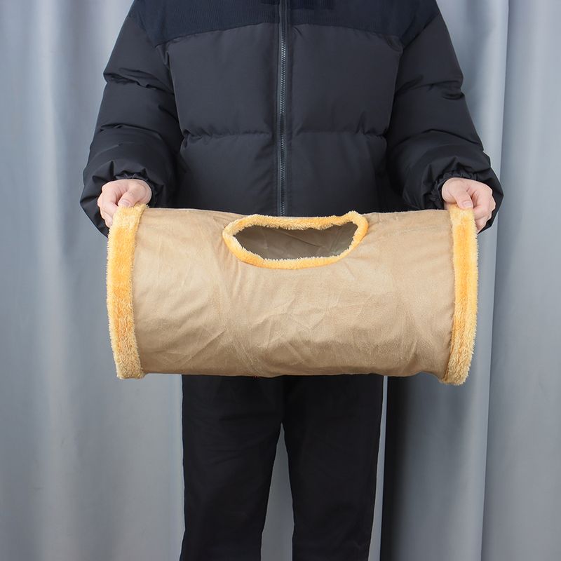 Puppy Pluche Bal Huisdier Speelgoed Tent Tunnel Buis Opvouwbare Opslag Fluwelen Kat Kanaal Boor Emmer_voghion.com