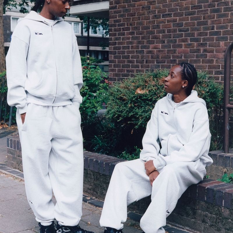 Men’s Distressed Hoodie & Joggers Set – Vintage Streetwear Pullover With Graphic Print (S-XL, Gray)_voghion.com