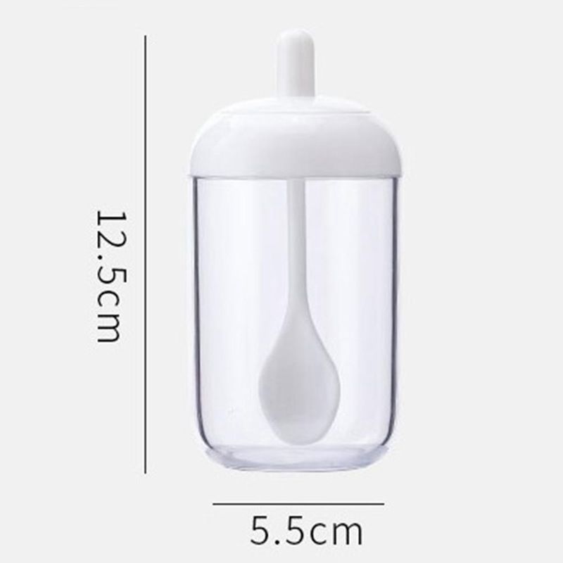 Majapidamisplastmassist maitseaine purk Köögi maitseainepudel lusikaga maitseainekarbiga Jaapani maitsenõud laos_voghion.com