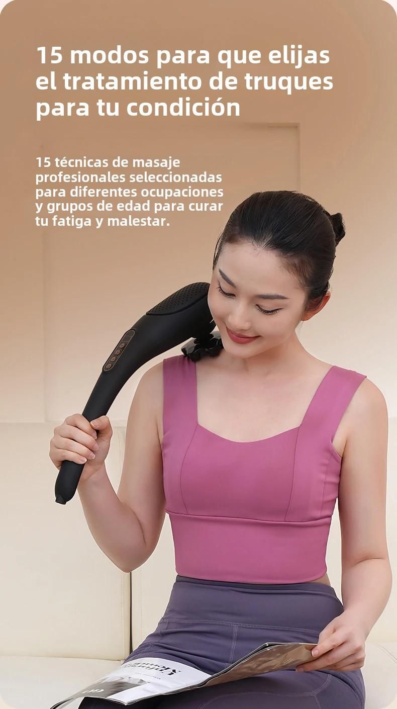 Elektrisches Haarmassagegerät, Halswirbel, Taille, Rücken, Handvibrationsinstrument für die Körperbeziehung, Baumwolle und_voghion.com