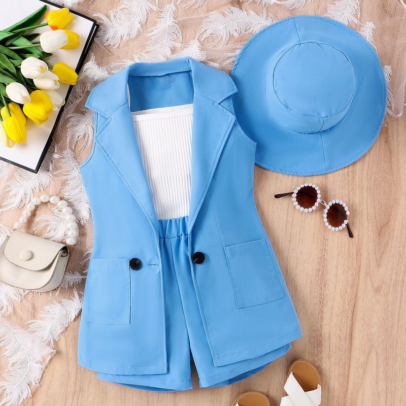 Wind, spring, summer, small medium-sized children's suspender, pit stripe vest, shorts, sleeveless suit jacket, hat, and_voghion.com