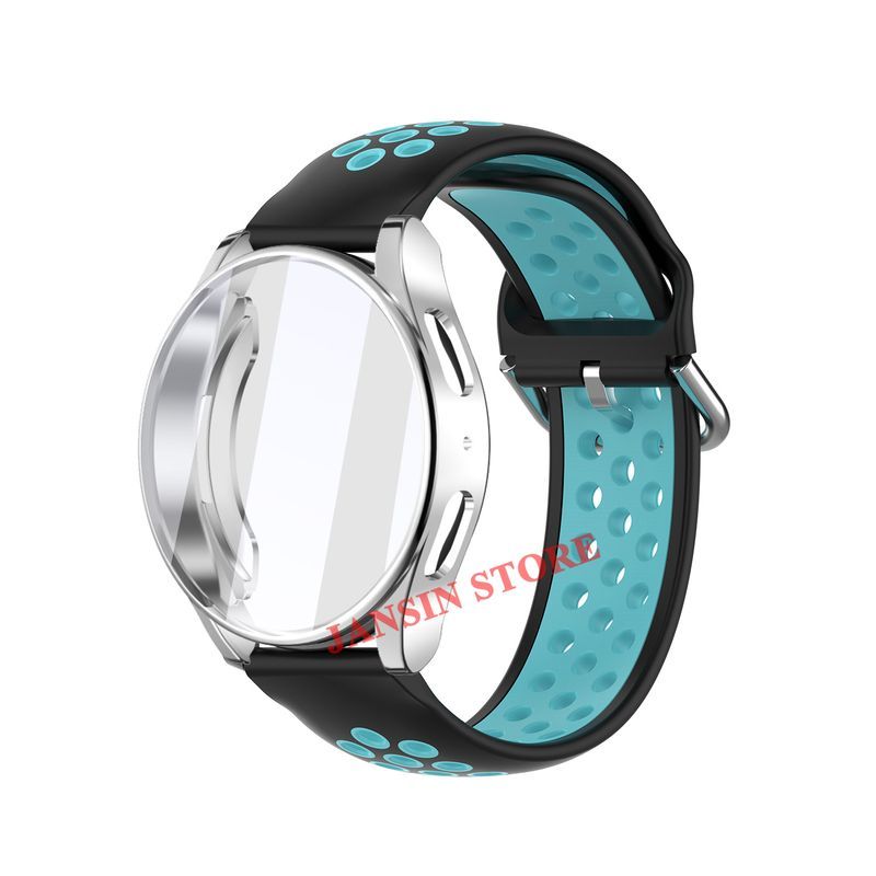 Silicone Band TPU Case For Samsung Galaxy Watch 7 6 5 4 40MM 44MM Breathable Soft Sports Strap For Galaxy Watch 7 Watchband 20mm_voghion.com