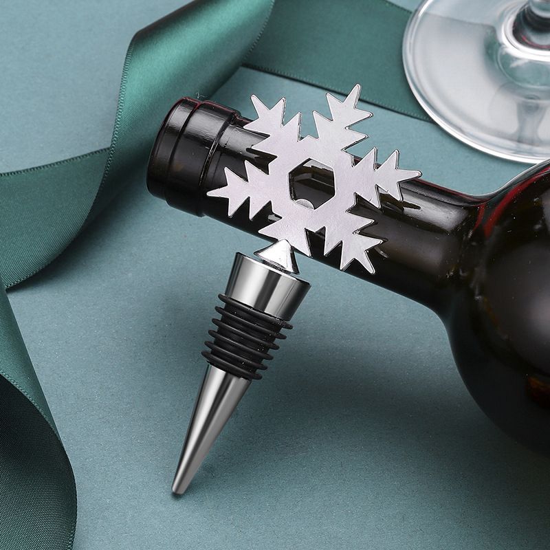 European-style zinc alloy red wine bottle stopper wine stopper decorations creative Christmas gift snowflake wine stopper_voghion.com