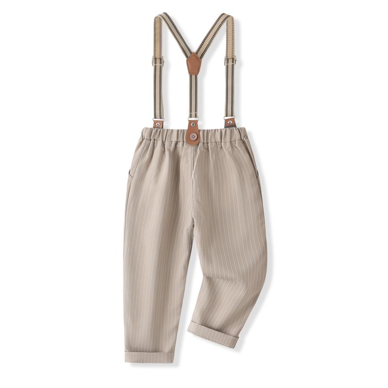 Kleinkind Jungen Kleidung Britischen Stil Kinder Langarm Hemd Overall Anzug Junge Bankett Host Leistung Kleines Kleid_voghion.com