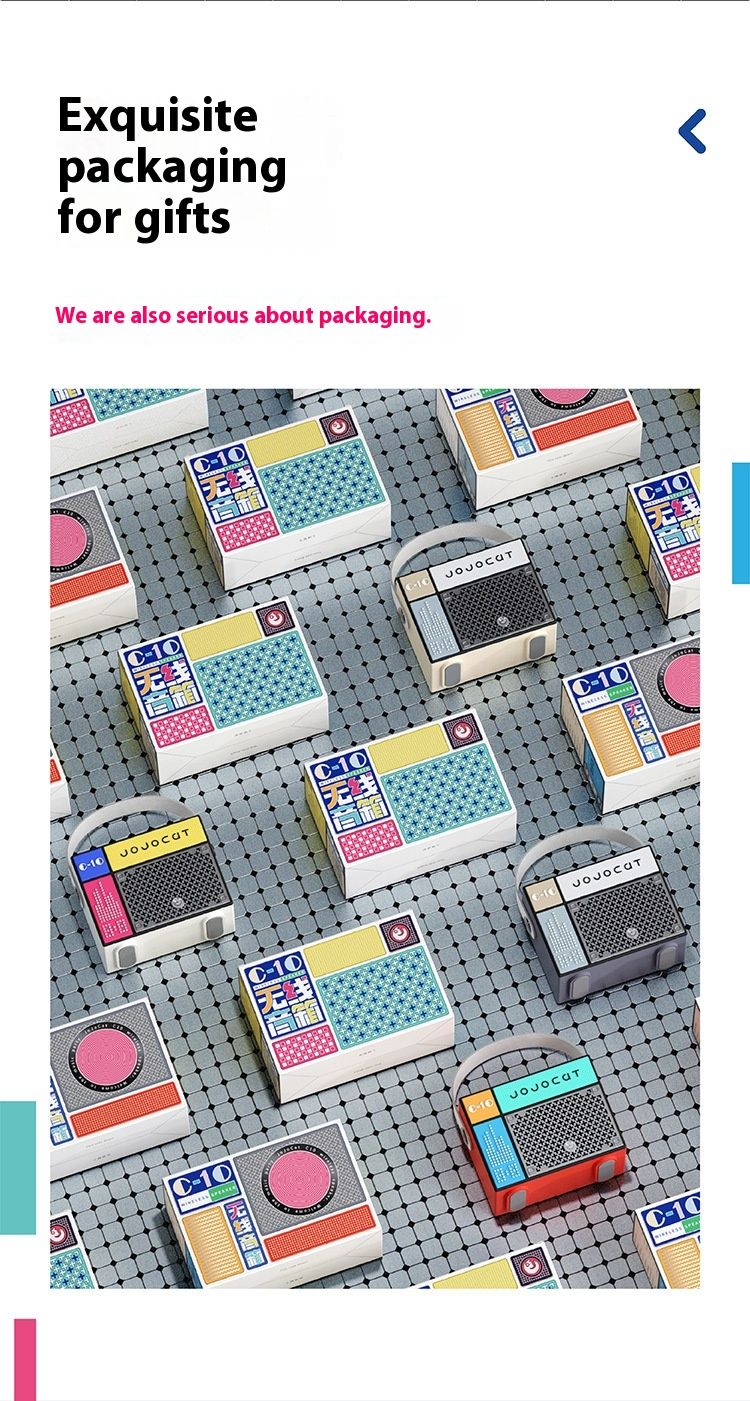 Retro Bluetooth Speaker - Vintage Wireless Speaker With TF Card Support, 5W Bass Sound, 10H Playtime - Portable Desktop Decor For Home/Outdoor_voghion.com