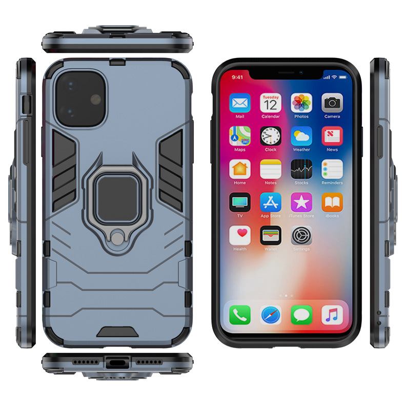 Phone Case Black Panther mobile phone case ring holder car anti fall cover_voghion.com