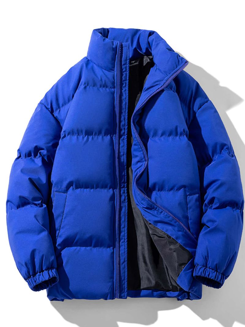 Giacca casual invernale da uomo - Cappotto imbottito caldo e leggero con collo alto, vestibilità comoda, imbottitura in poliestere, vari colori e taglie_voghion.com