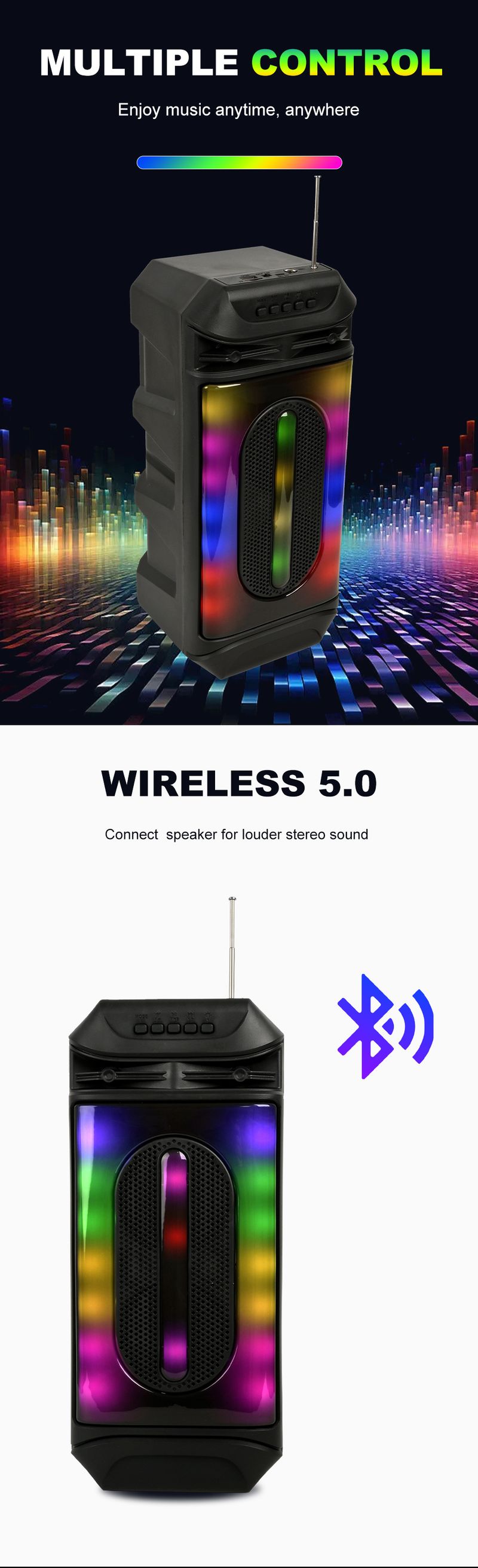 ZQS4252 Altoparlante portatile wireless Bluetooth portatile per esterni, Home Toplive K Song And Dance Audio_voghion.com