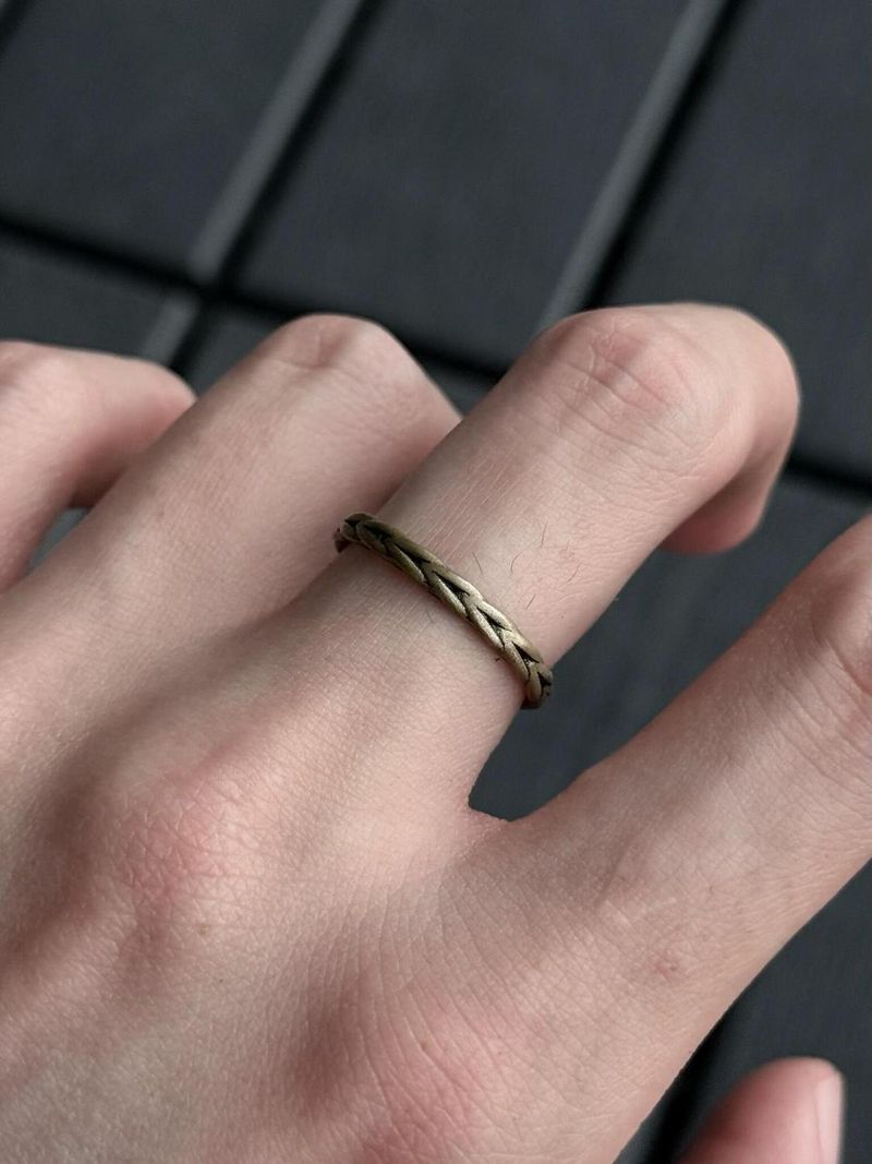 Nuevo anillo unisex de pareja con espiga de trigo, muy vendido, con diseño abierto de nicho, ligero y sencillo de lujo._voghion.com