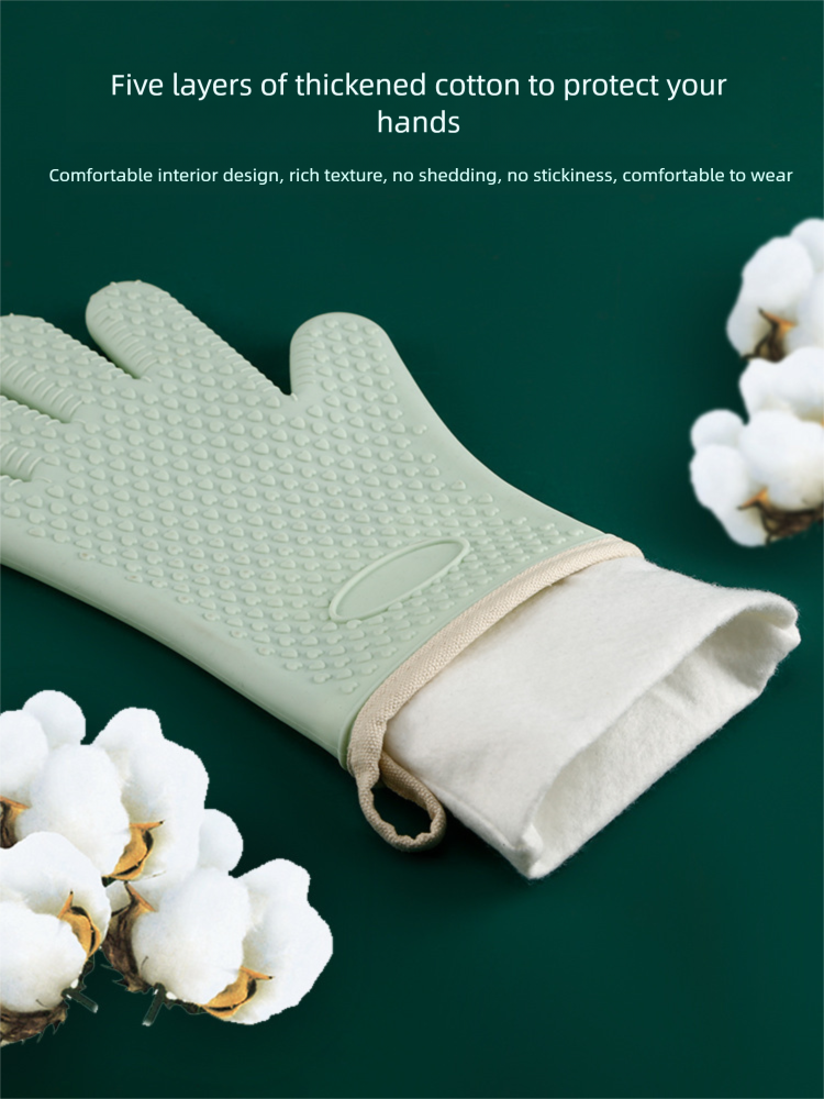 Luvas térmicas isoladas de silicone espessado, especiais para cozinha, resistentes a altas temperaturas, antiderrapantes e antiaquecimento para forno de micro-ondas_voghion.com