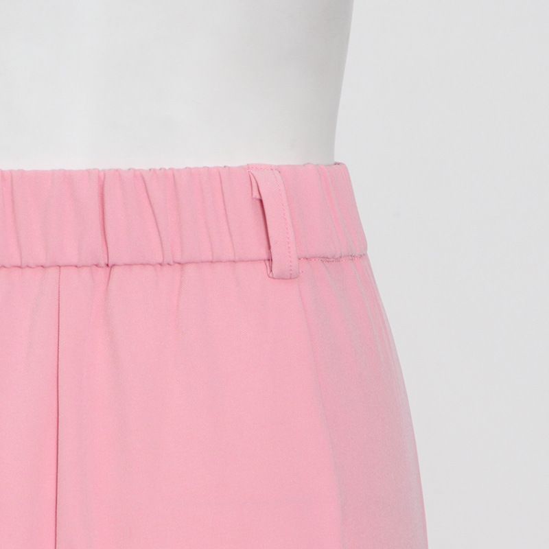 Abbigliamento da donna primavera e autunno nuovo stile tinta unita abito con cintura + pantaloni dritti a vita alta_voghion.com