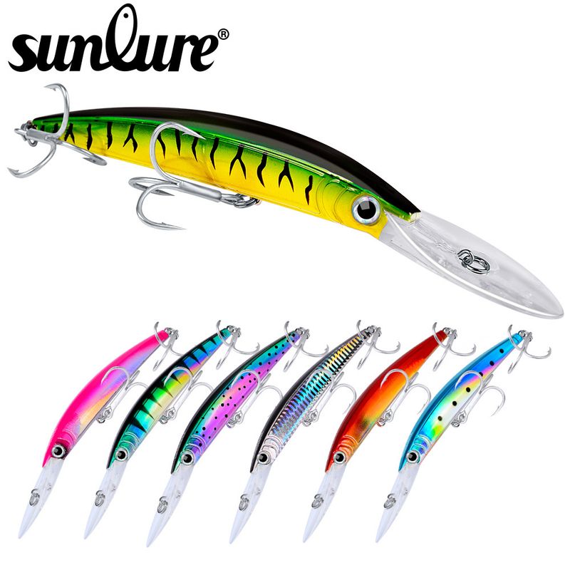 Sea Fishing Bionic Lure Laser Minnow Plastic Hard 17cm 27g Bait 10 Colors Optional DW358_voghion.com
