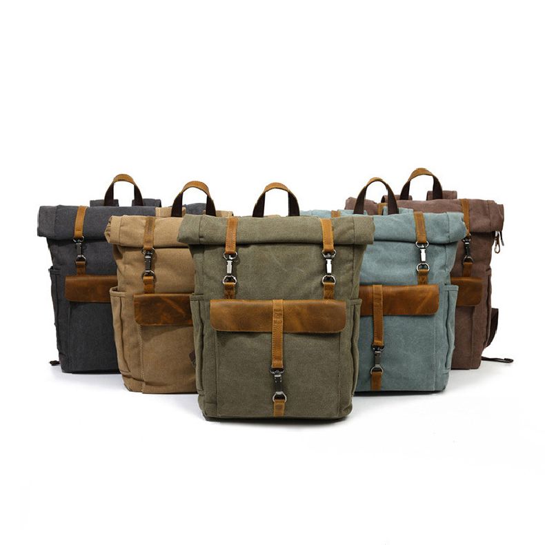 Zaino impermeabile retrò da esterno per uomo e donna, in stile britannico_voghion.com