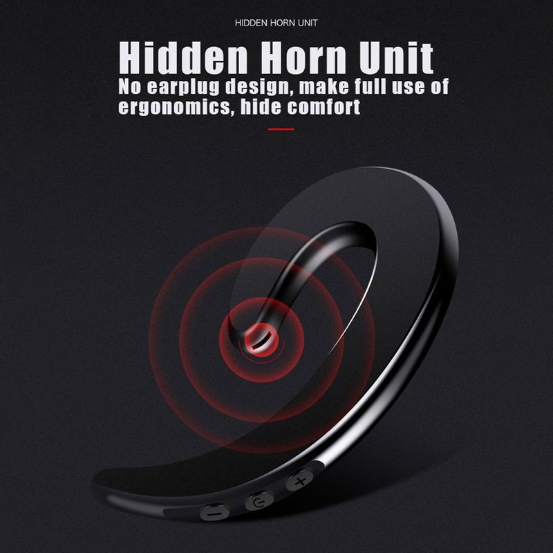 Y12 1ks Bezdrátová Bluetooth kompatibilní sluchátka s kostním vedením a mikrofonem do auta_voghion.com