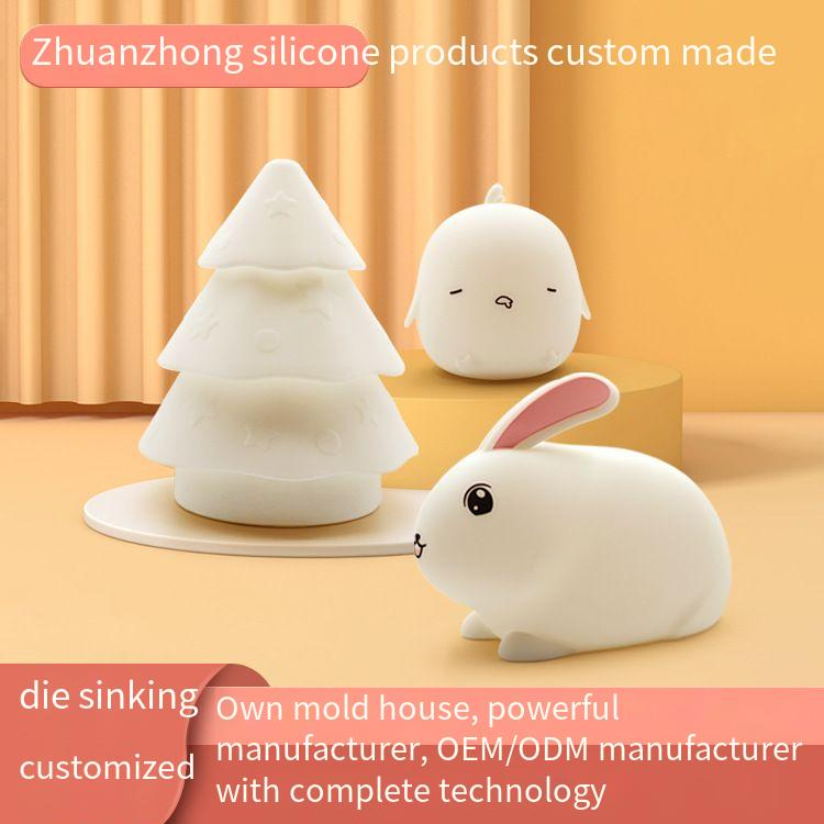 Silicone Tap Multi-Functional USB Rechargeable Bedside Cartoon Sensor Night Light Bedroom Atmosphere Lamp Lampshade_voghion.com