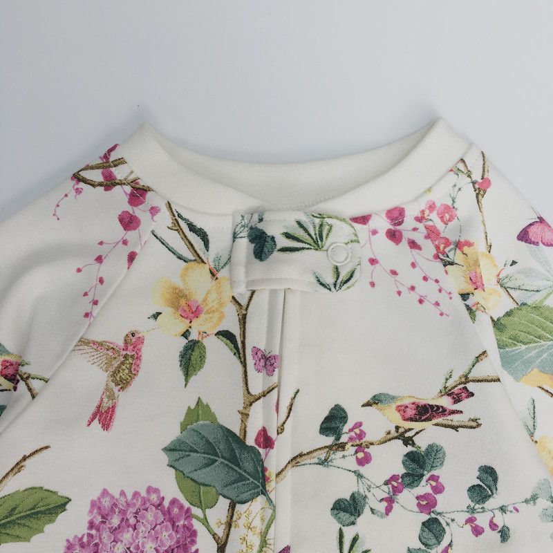 Tutina per neonati con piedini per bambini e bambine, con doppia cerniera, a maniche lunghe, in cotone, carina, in stile europeo e americano._voghion.com