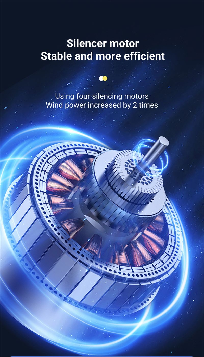 Ventilatore da collo pieghevole 2024 nuovo transfrontaliero con ricarica USB, display digitale, silenzioso, portatile, mini ventilatore da esterno_voghion.com