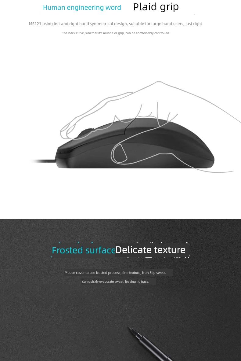 AOC Ms121 USB Wired Laptop Desktop-Computer Business Office Für Home Kompakte Optische Maus_voghion.com