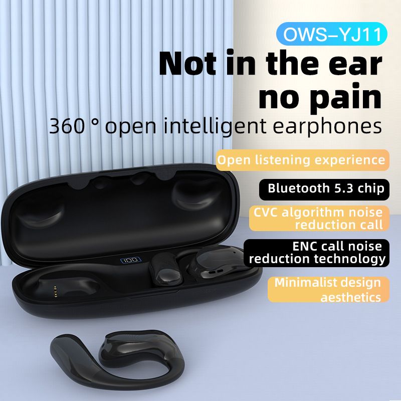 YJ11 Bluetooth non in ear, OW external earphones with dual ear compartment, sport stereo sound_voghion.com