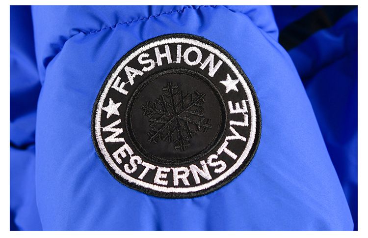Manteau d'hiver en coton pour garçon, version coréenne, grande taille, lettre pour enfants, mi-long, en duvet, épais et chaud, tendance_voghion.com