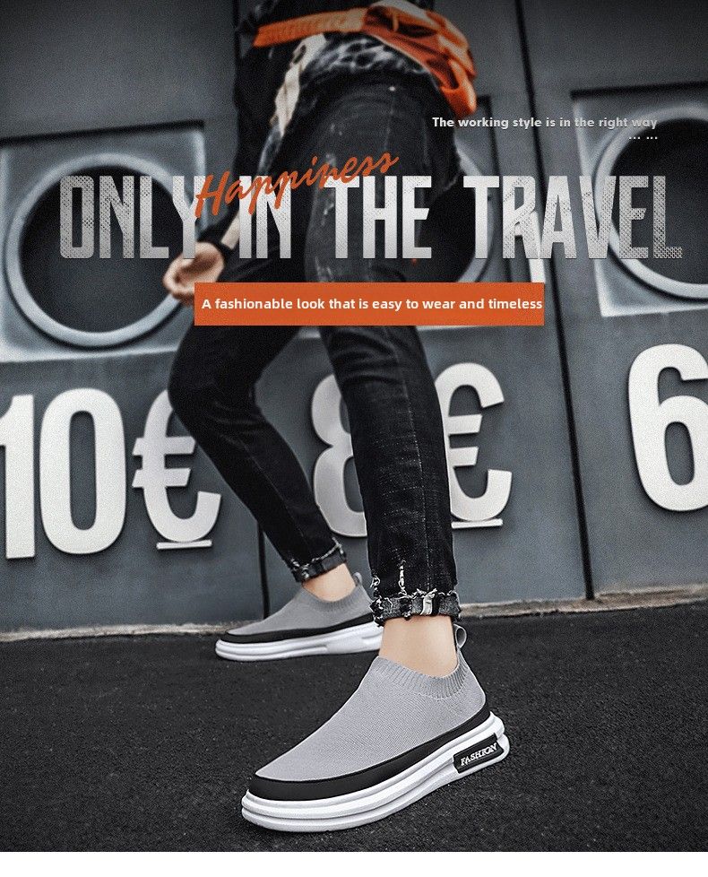 Herrenschuhe atmungsaktive Sport- und Freizeitschuhe Ein-Pedal-Sockenschuhe Faule Schuhe Mesh-Board-Schuhe_voghion.com