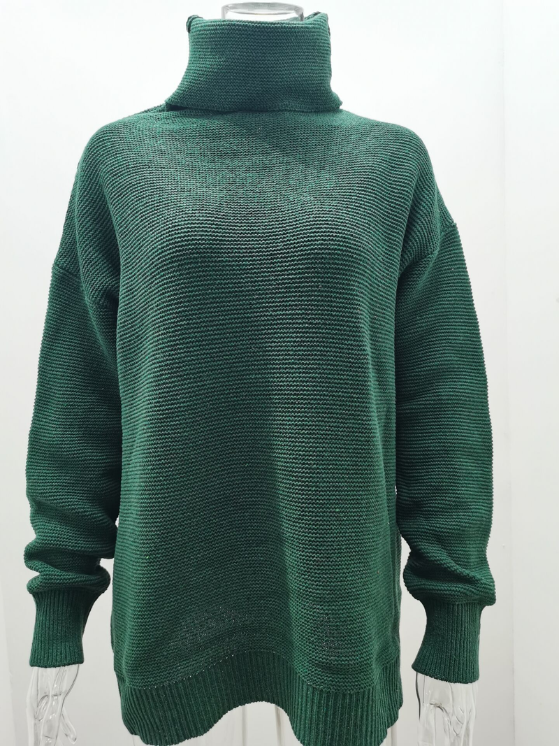Women's Clothing Autumn and Winter New Thick e Long-sleeved Turtleneck Pullover Sweater_voghion.com