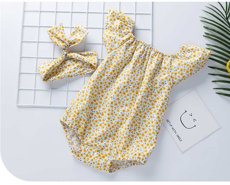 Bébé vêtements bébé ins style ramper vêtements petit floral petite mouche manches bébé mince été hajacket nouveau-né bébé vêtements_voghion.com
