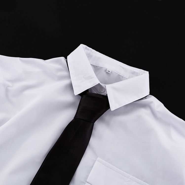 Neue Mode europäischen und amerikanischen Damenbekleidung Langarm-Kragenhemd Damen-Design-Sinn Minderheit Krawatte weiß Shi_voghion.com
