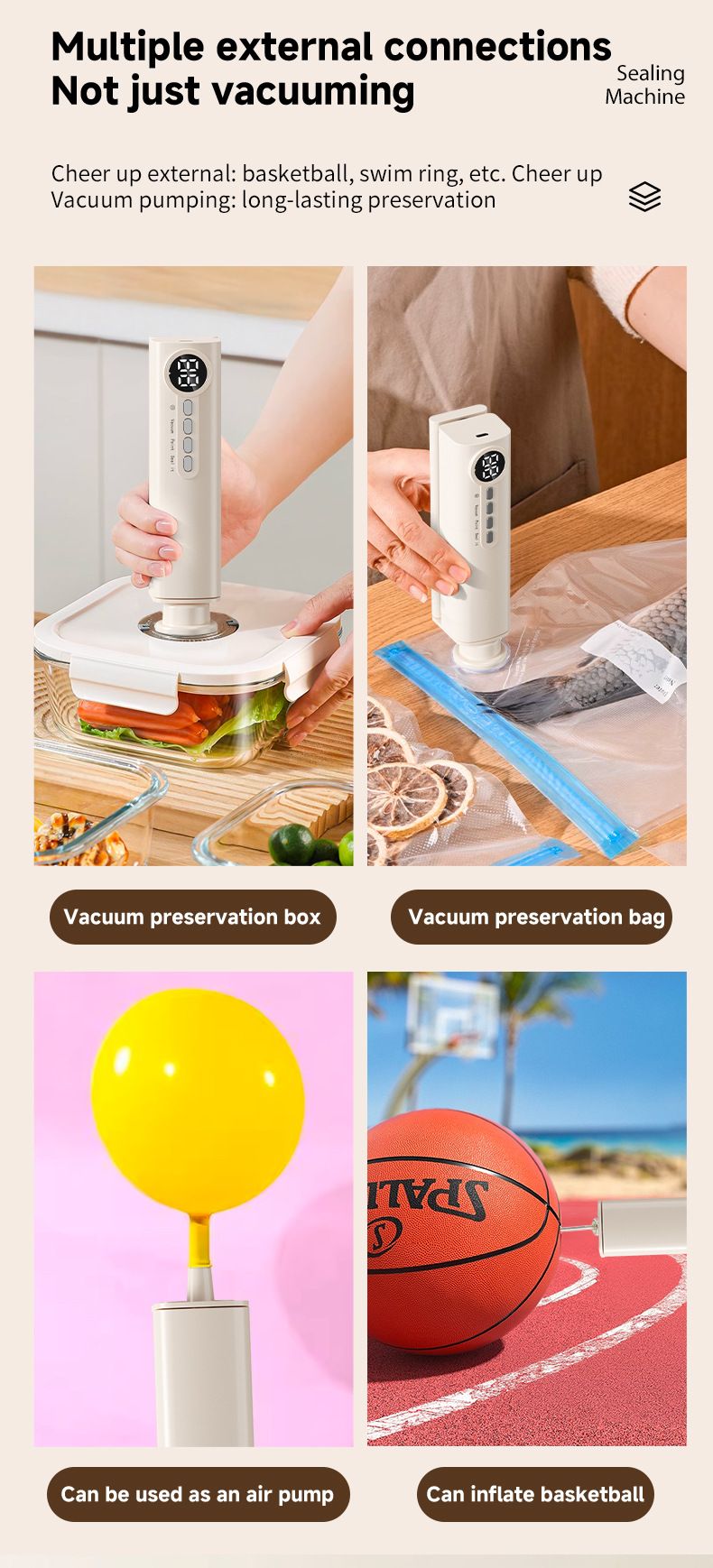 Mini sigillatrice sottovuoto USB - Macchina sigillatrice per sacchetti alimentari ricaricabile per uso domestico per il confezionamento in cucina_voghion.com
