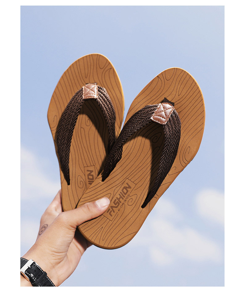 Men's flops summer, new casual flip flops, men's for external wear, anti slip beach sandals_voghion.com
