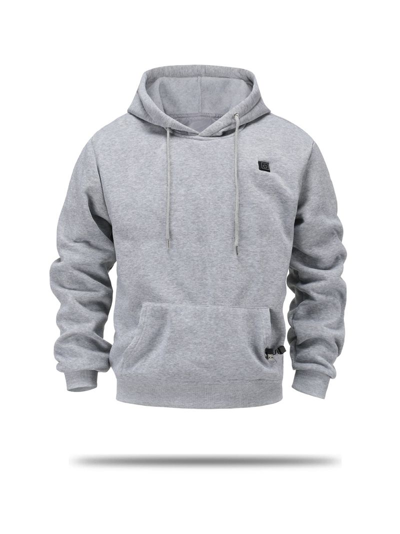 Sweat-shirt chauffant à capuche pour homme, vêtement d'hiver chauffant, vêtement chauffant USB, vêtement chaud de loisirs en plein air, chauffage électrique_voghion.com