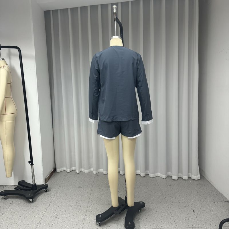 Women's Clothing Women's Suit Lapel Fashion Casual Solid Color Mini Two Piece Suit_voghion.com