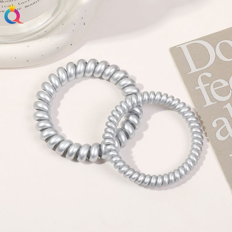 Elastici per capelli a spirale minimalisti - Elastici per capelli ad alta elasticità e anti-ammaccatura per donna (elastici per capelli alla moda con cordino telefonico, elastici per coda di cavallo senza cuciture)_voghion.com